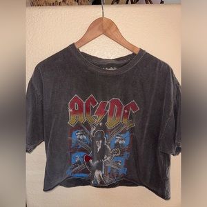 AC/DC Cropped Graphic T-Shirt